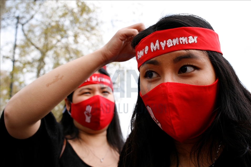 Solidarity rally for Myanmar pro-democracy movement held in London