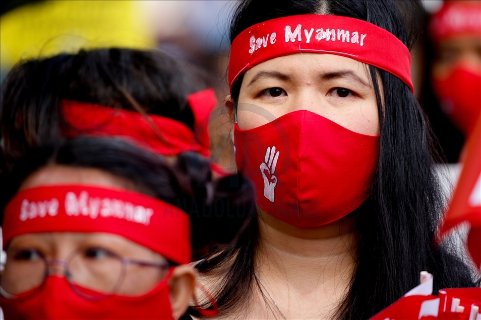 Solidarity rally for Myanmar pro-democracy movement held in London