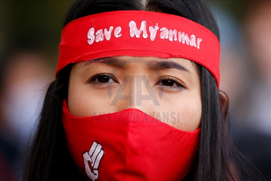 Solidarity rally for Myanmar pro-democracy movement held in London