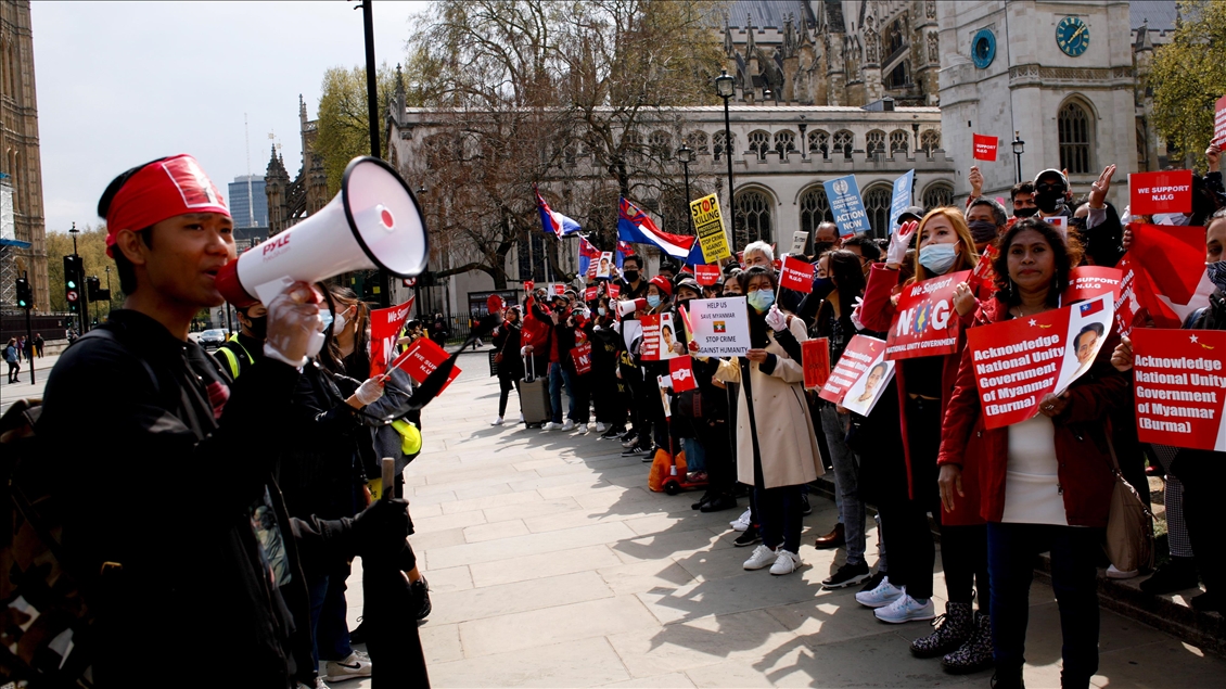Solidarity rally for Myanmar pro-democracy movement held in London