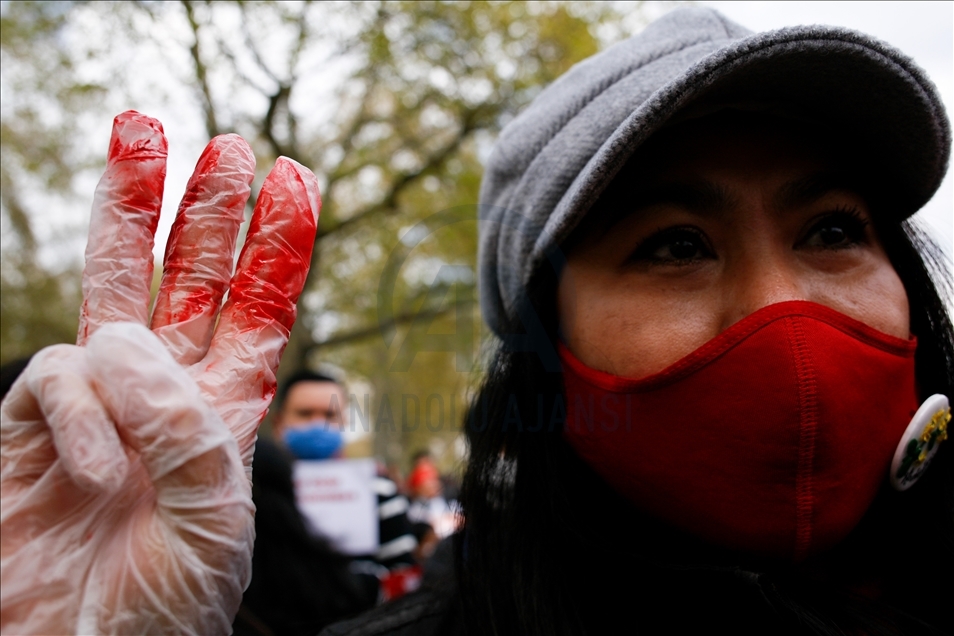 Solidarity rally for Myanmar pro-democracy movement held in London