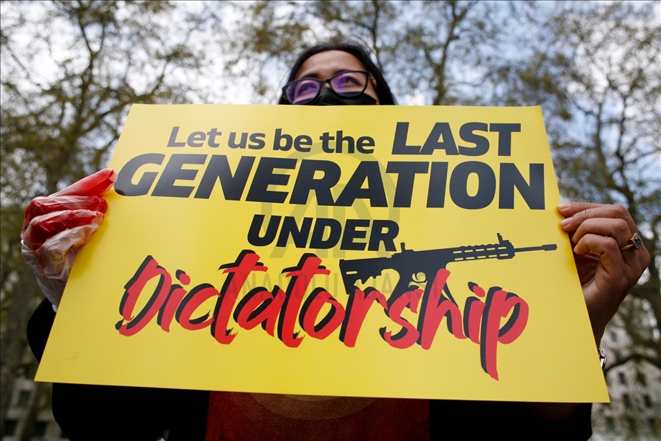 Solidarity rally for Myanmar pro-democracy movement held in London