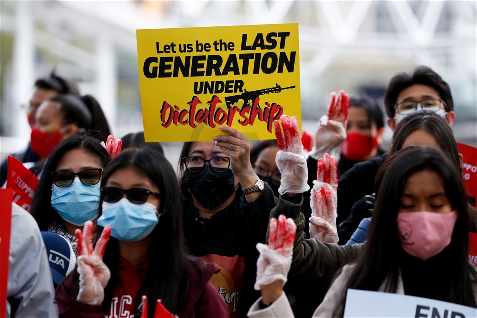 Solidarity rally for Myanmar pro-democracy movement held in London