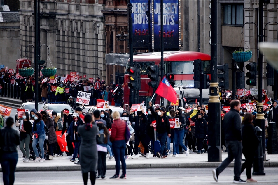 Solidarity rally for Myanmar pro-democracy movement held in London