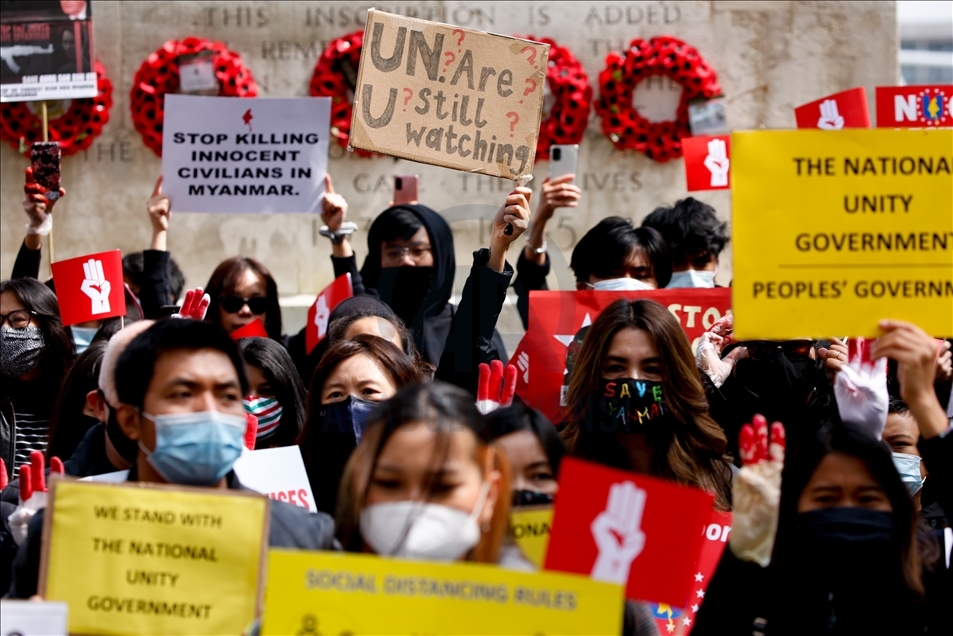 Solidarity rally for Myanmar pro-democracy movement held in London