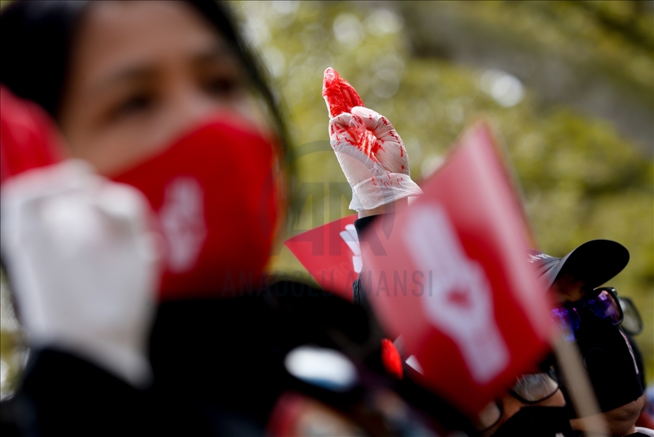 Solidarity rally for Myanmar pro-democracy movement held in London