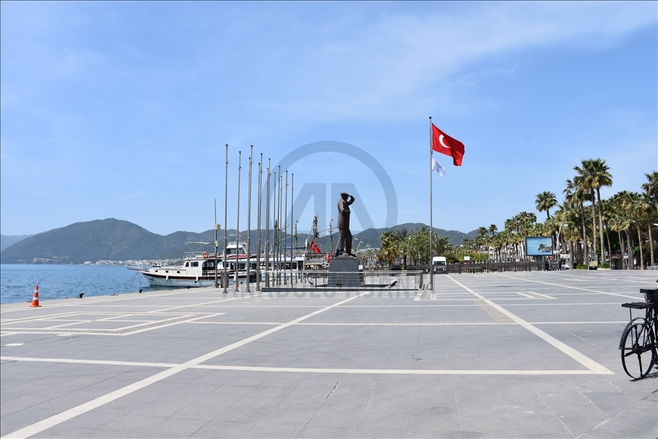 Turizm merkezleri Antalya ve Muğla'da "tam kapanma" sessizliği yaşanıyor