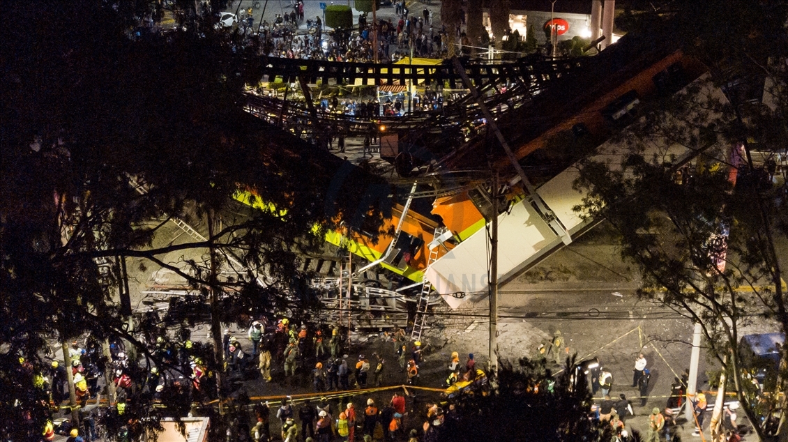 Mexique: au moins 20 morts dans l'effondrement d'un pont au passage d'une rame du métro