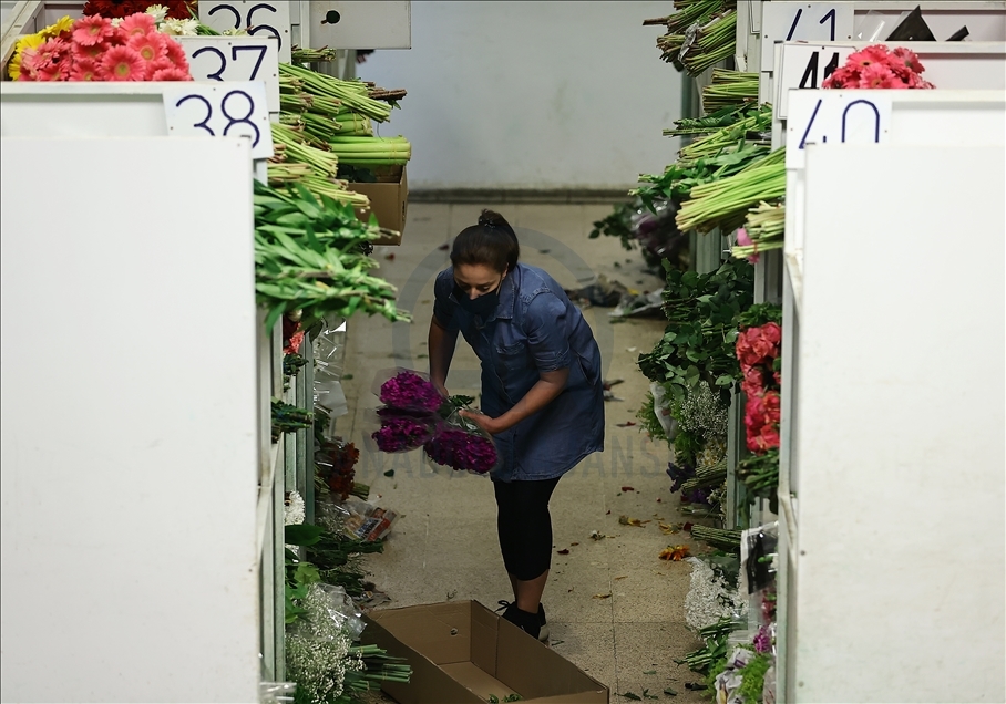 Ankara’daki çiçek mezadında "Anneler Günü" hareketliliği yaşanıyor