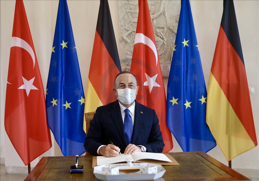 تشاووش أوغلو ورئيس ألمانيا يبحثان العلاقات الثنائية