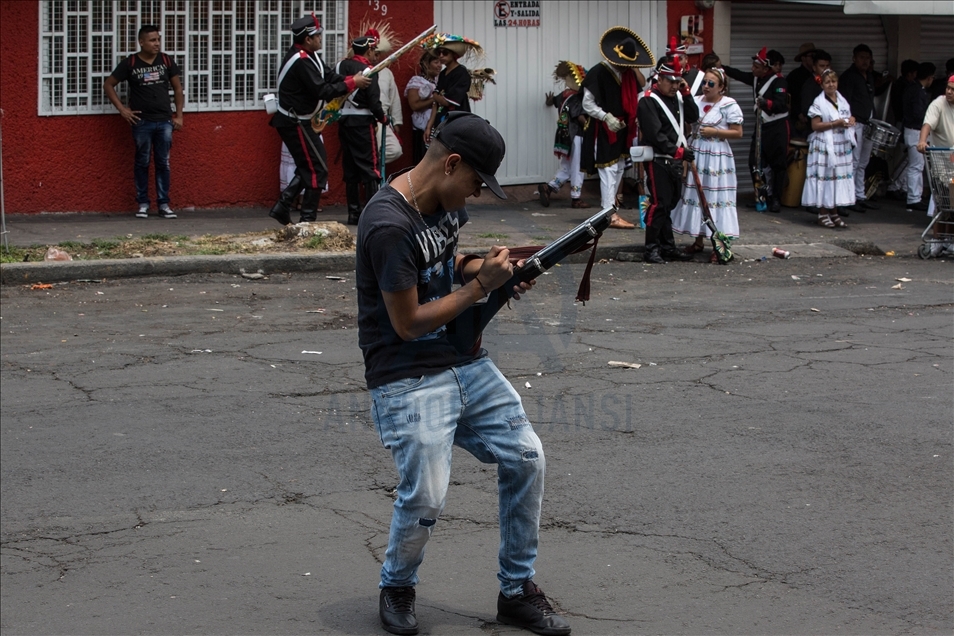 Representation of the "5 de mayo" Battle in Mexico City