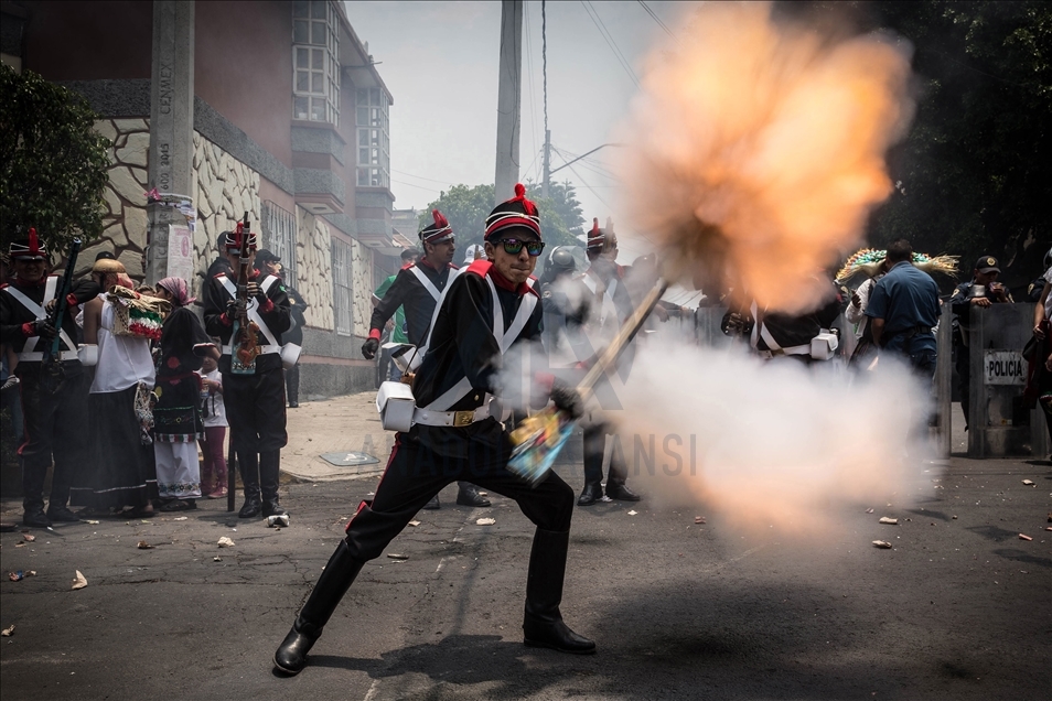 Representation of the "5 de mayo" Battle in Mexico City