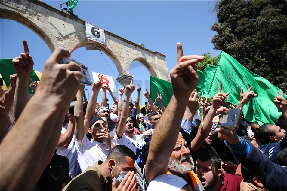 حدود 70 هزار فلسطینی نماز جمعه را در مسجدالاقصی ادا کردند