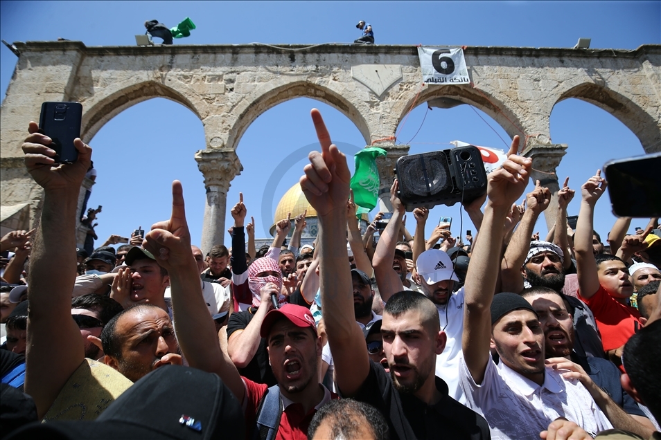 حدود 70 هزار فلسطینی نماز جمعه را در مسجدالاقصی ادا کردند
