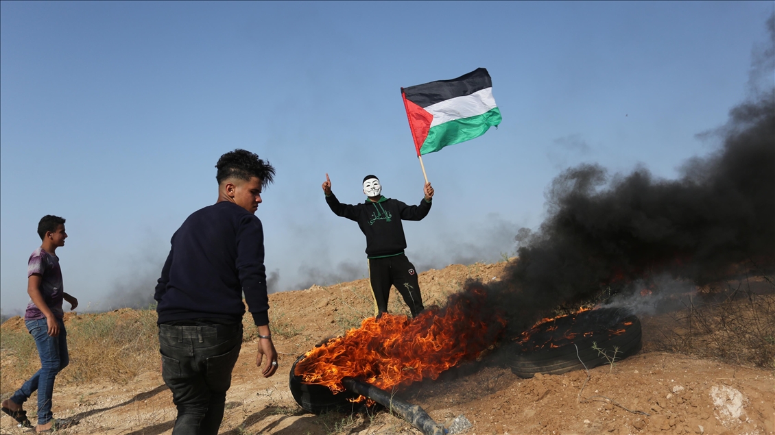 İsrail'in Kudüs'teki Filistinlilere yönelik saldırıları Gazze'de protesto edildi