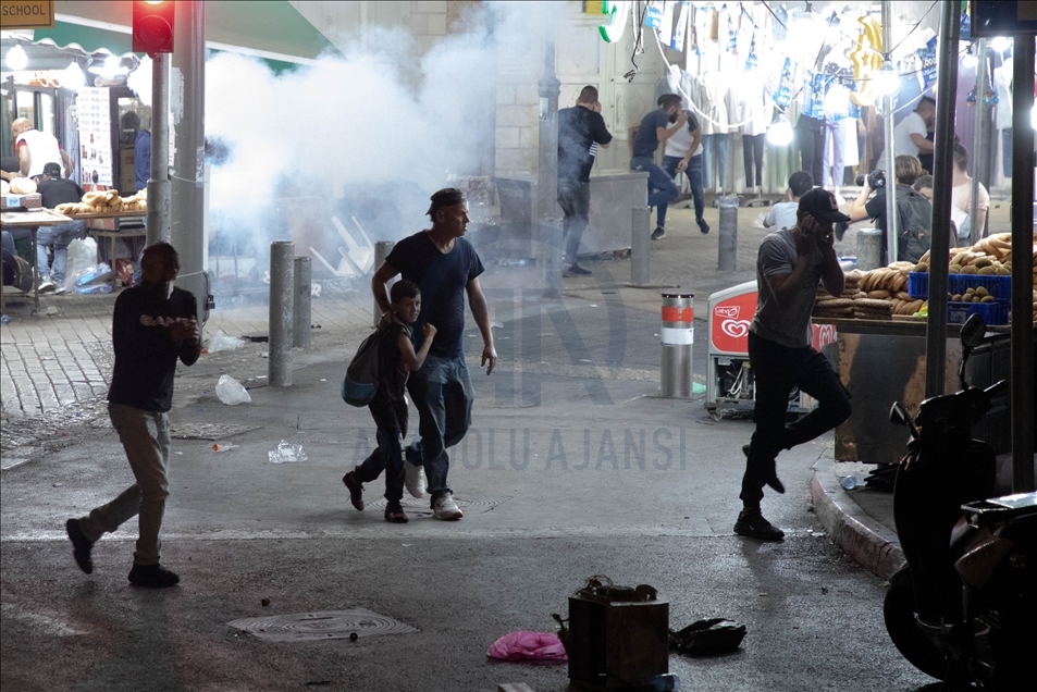 Así es como las fuerzas israelíes atacan una manifestación en Jerusalén Este