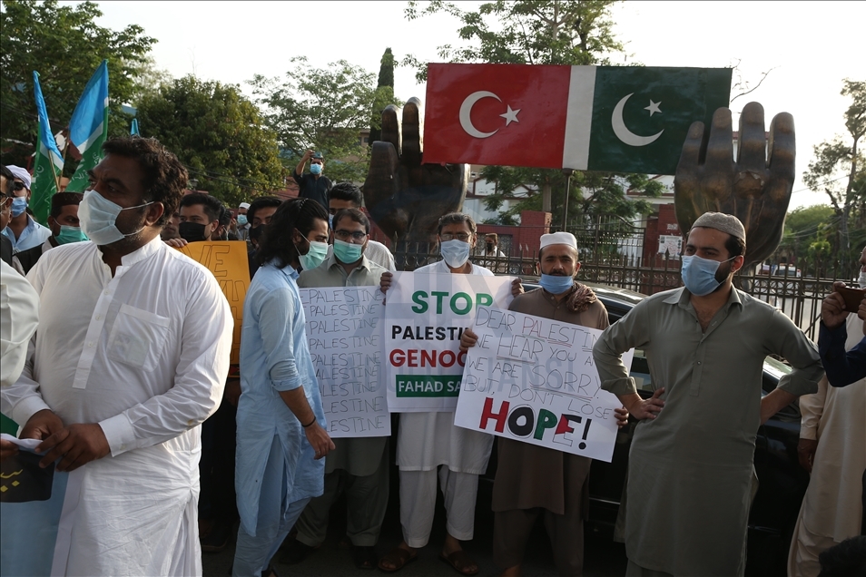 İsrail’in Filistinlilere yönelik saldırıları Pakistan'da protesto edildi