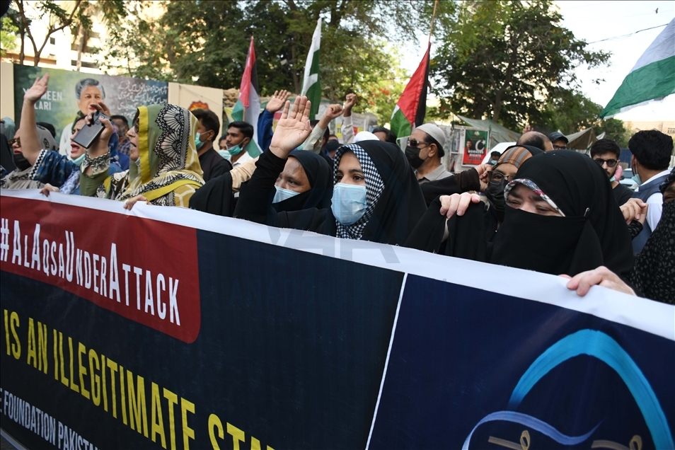 İsrail’in Filistinlilere yönelik saldırıları Pakistan'da protesto edildi