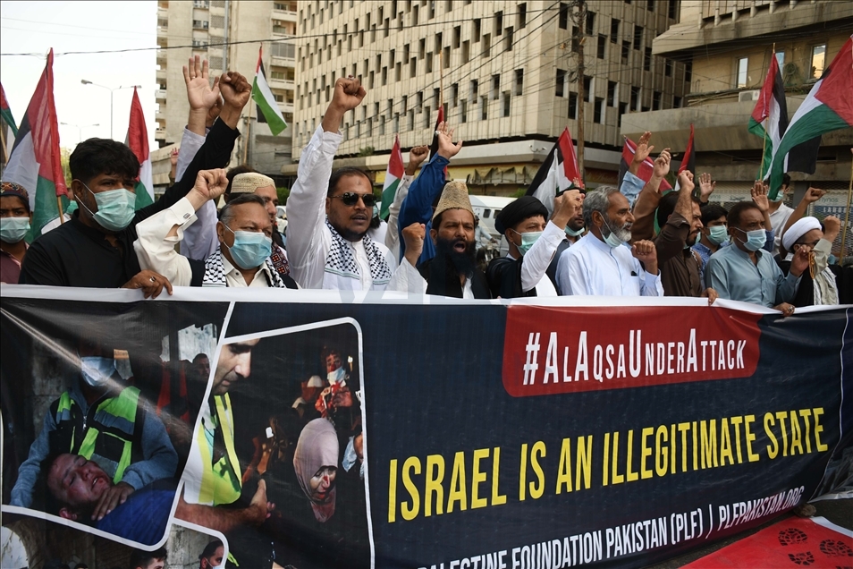 İsrail’in Filistinlilere yönelik saldırıları Pakistan'da protesto edildi
