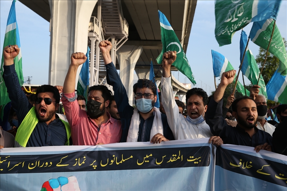 İsrail’in Filistinlilere yönelik saldırıları Pakistan'da protesto edildi