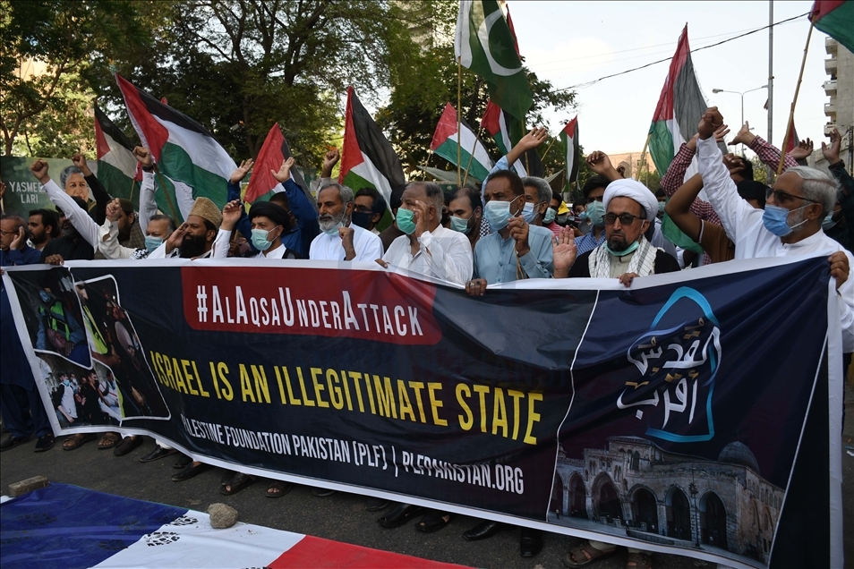 İsrail’in Filistinlilere yönelik saldırıları Pakistan'da protesto edildi