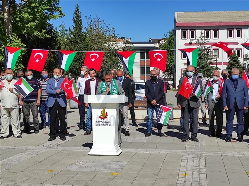 İsrail'in Kudüs'e yaptığı saldırı ve zulüm Seydişehir'de kınandı.