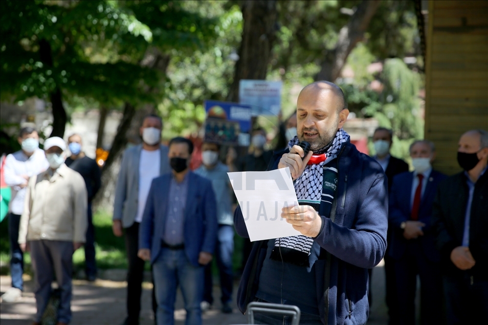 İsrail'in Mescid-i Aksa saldırıları Kırklareli'nde protesto edildi