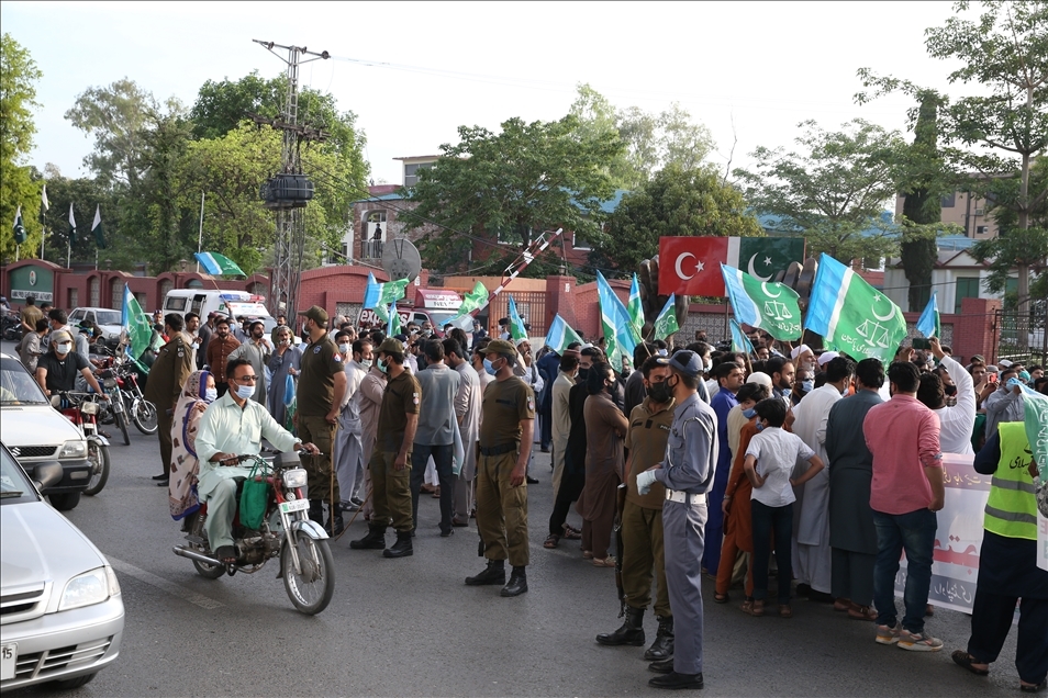 İsrail’in Filistinlilere yönelik saldırıları Pakistan'da protesto edildi