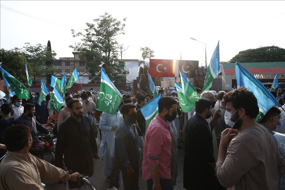 İsrail’in Filistinlilere yönelik saldırıları Pakistan'da protesto edildi