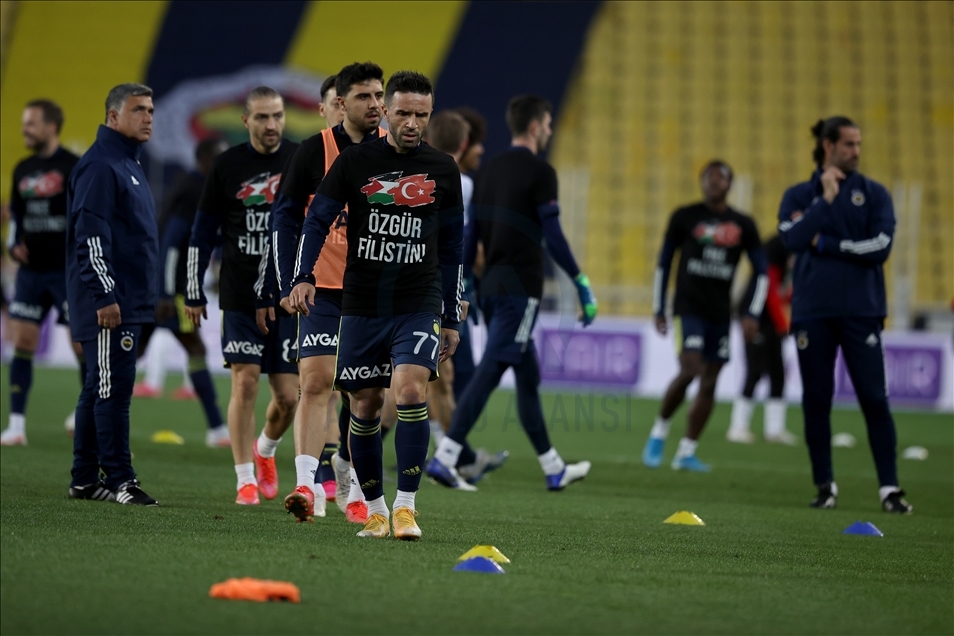 Fenerbahçe-Sivasspor maçında Filistin unutulmadı
