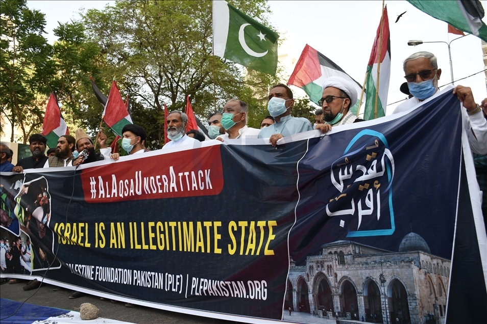 İsrail’in Filistinlilere yönelik saldırıları Pakistan'da protesto edildi