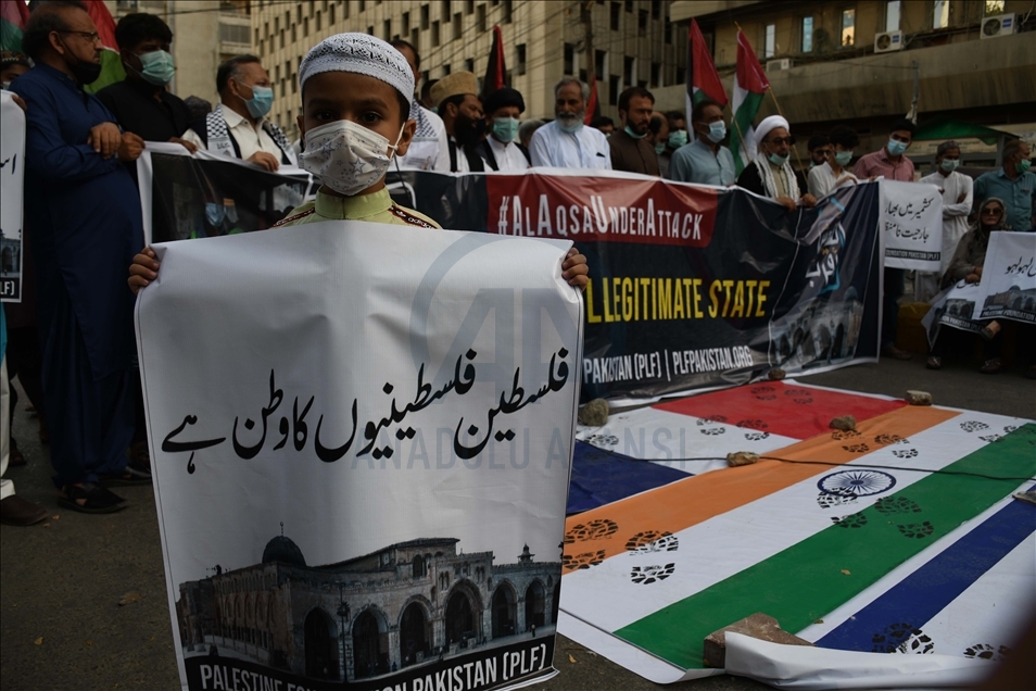 İsrail’in Filistinlilere yönelik saldırıları Pakistan'da protesto edildi