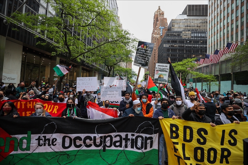 Tension rises during anti-Israel rally in New York City