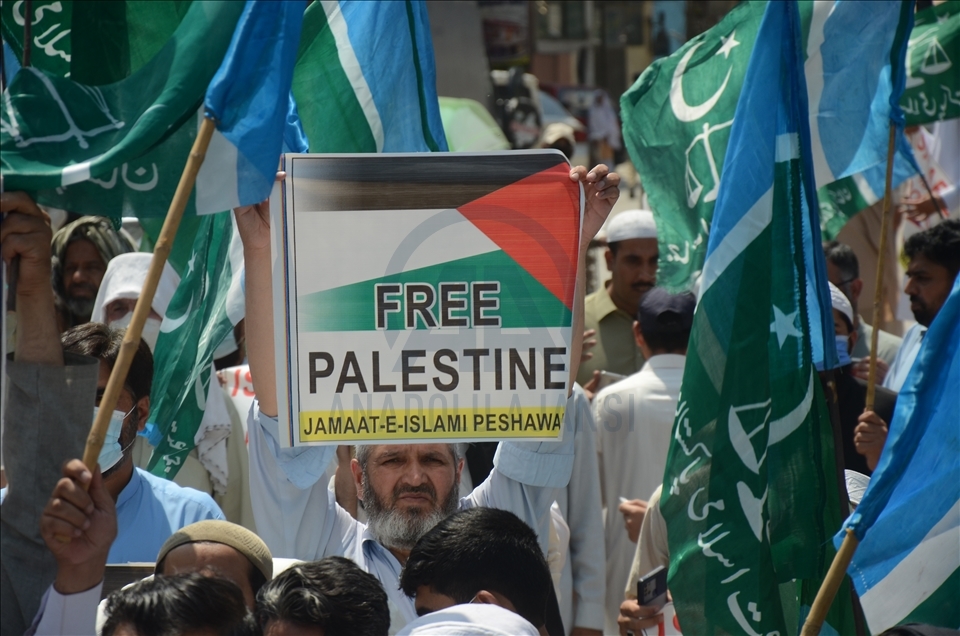 İsrail’in Filistin halkına yönelik saldırıları Pakistan'da protesto edildi