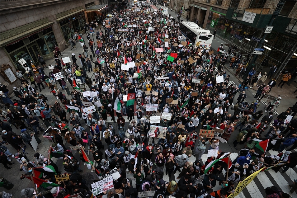 Tension rises during anti-Israel rally in New York City