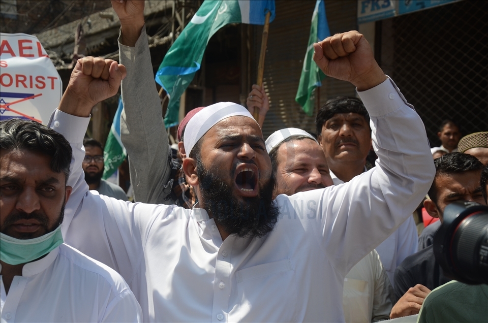 İsrail’in Filistin halkına yönelik saldırıları Pakistan'da protesto edildi