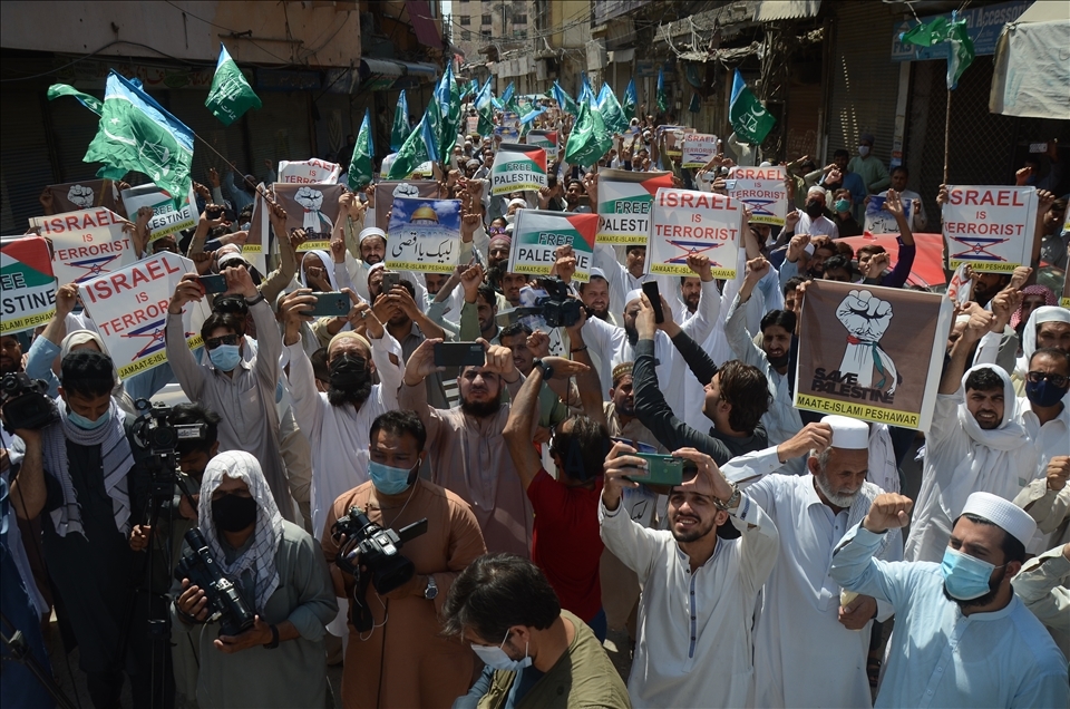 İsrail’in Filistin halkına yönelik saldırıları Pakistan'da protesto edildi