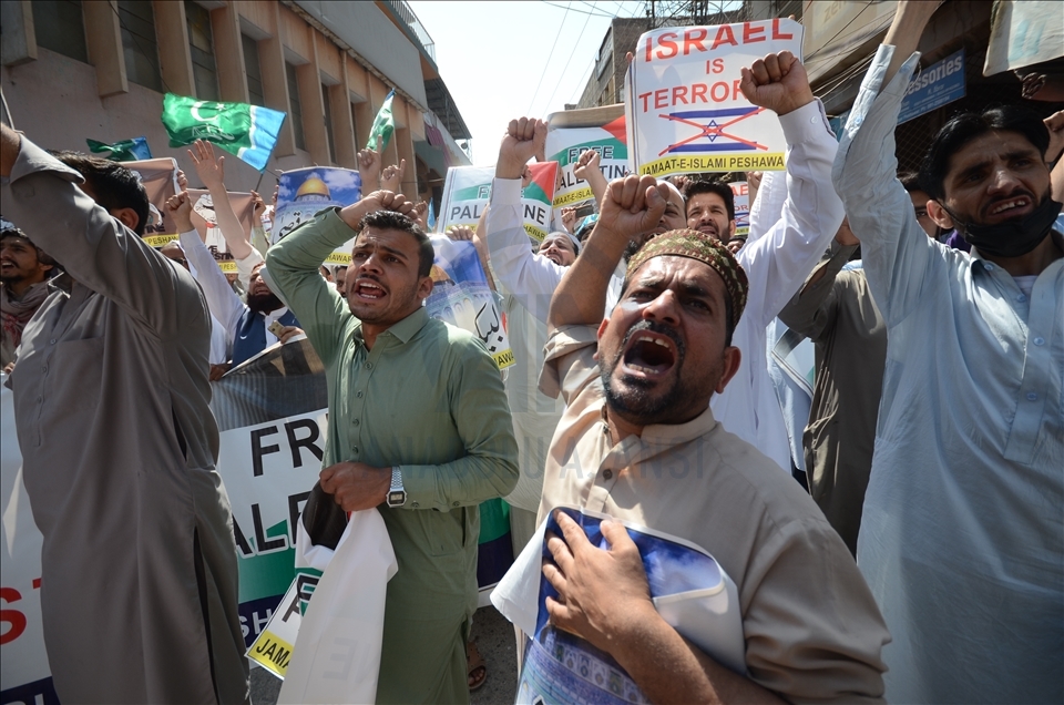 İsrail’in Filistin halkına yönelik saldırıları Pakistan'da protesto edildi