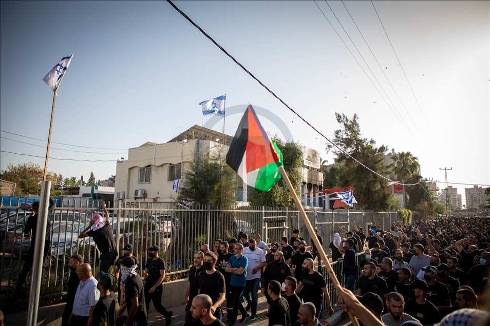 Funeral prayer for a Palestinian killed by Israeli gunman in Tel Aviv