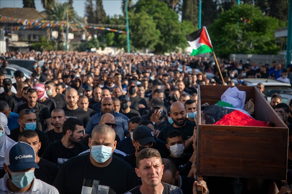 İsrail'de Yahudi bir kişinin şehit ettiği Filistinlinin cenaze töreni