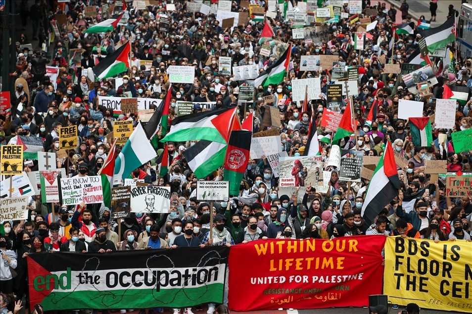 Tension rises during anti-Israel rally in New York City