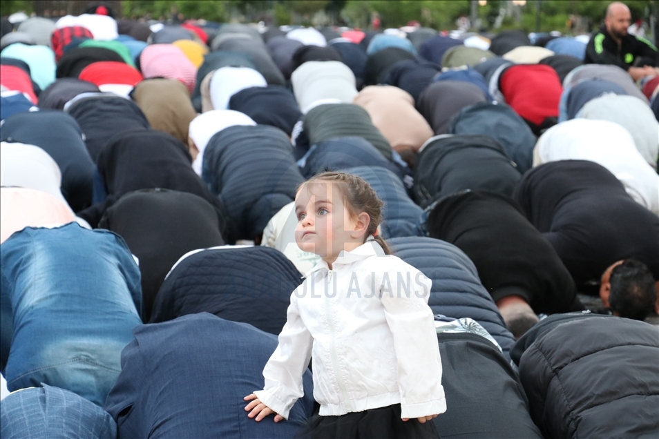 Eid al-Fitr prayer in Albania