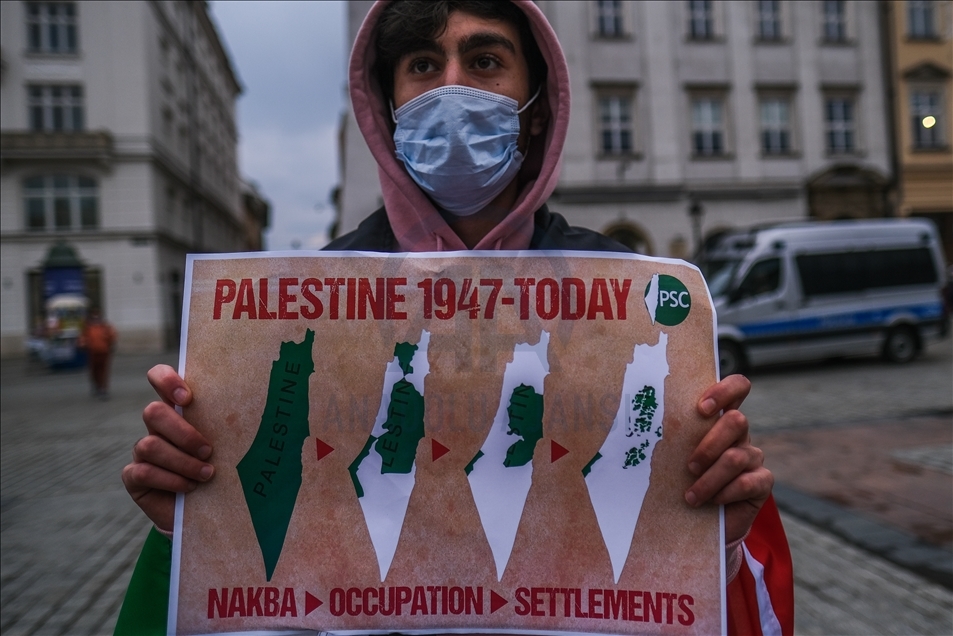 Solidarity protest for Palestine in Krakow