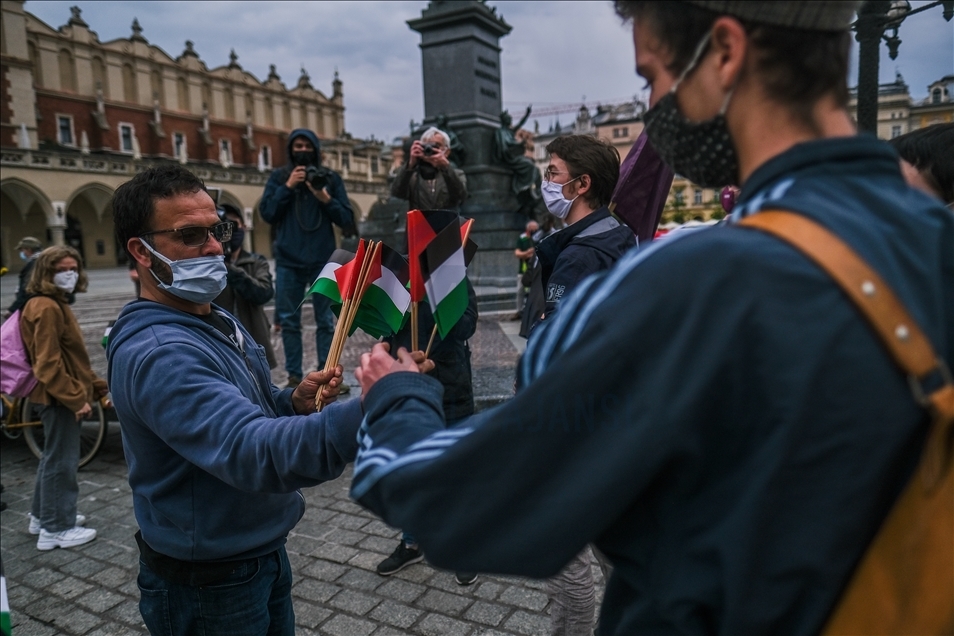 Solidarity protest for Palestine in Krakow