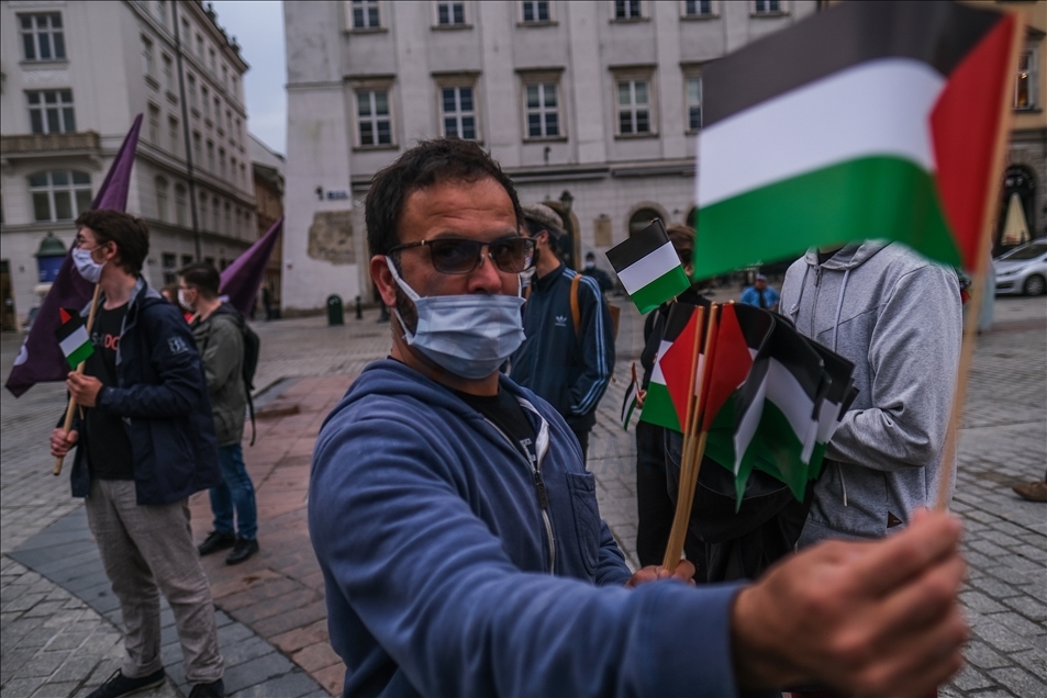 Solidarity protest for Palestine in Krakow