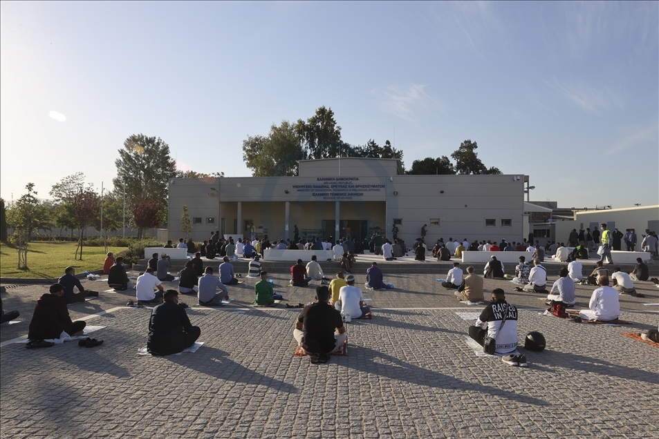 Eid al-Fitr prayer in Athens