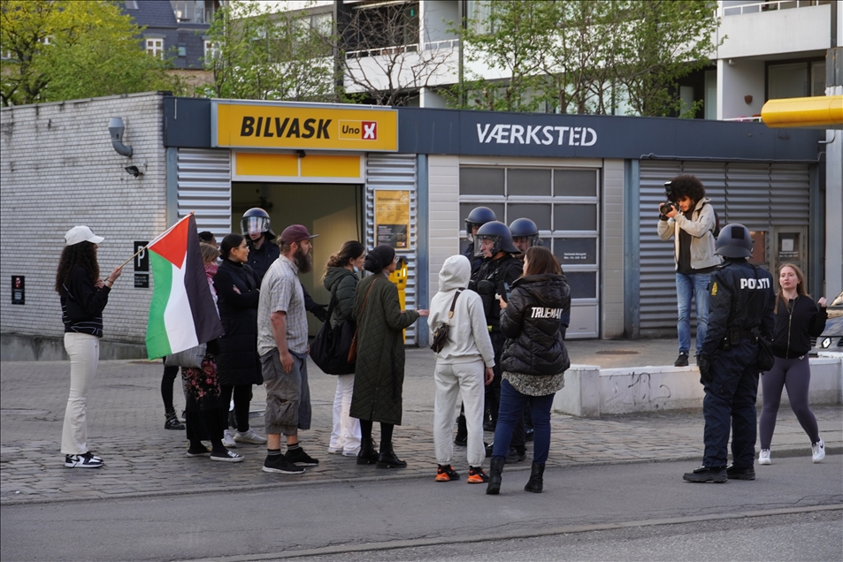 Danimarka'da Filistin'e destek gösterisinde bir kişi gözaltına alındı