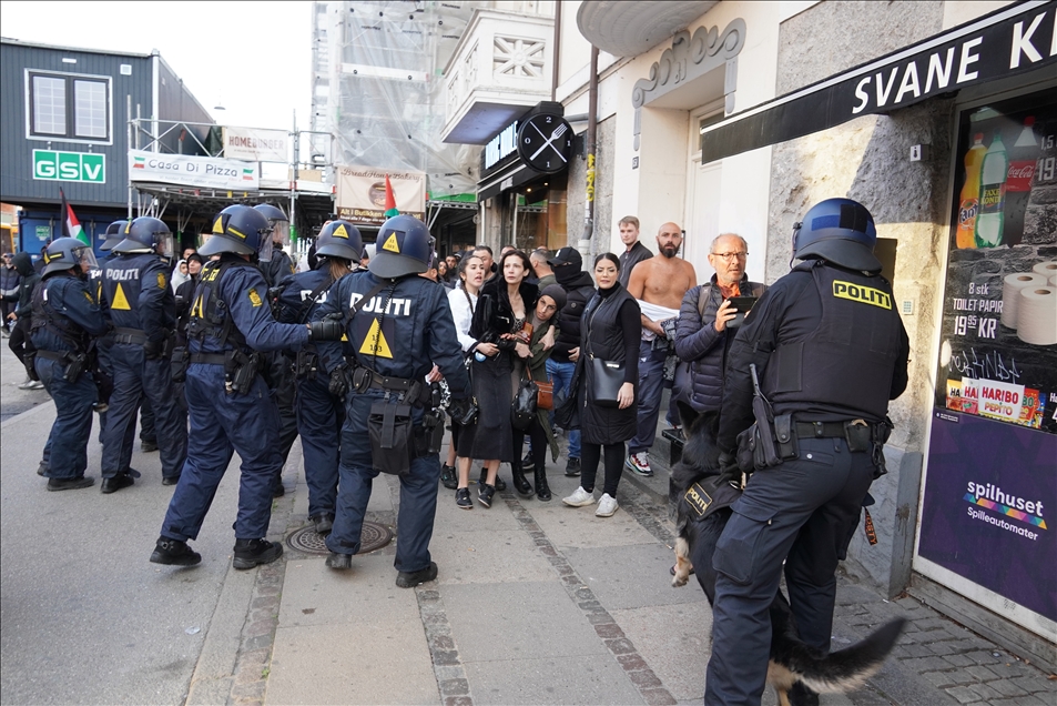 Danimarka'da Filistin'e destek gösterisinde bir kişi gözaltına alındı