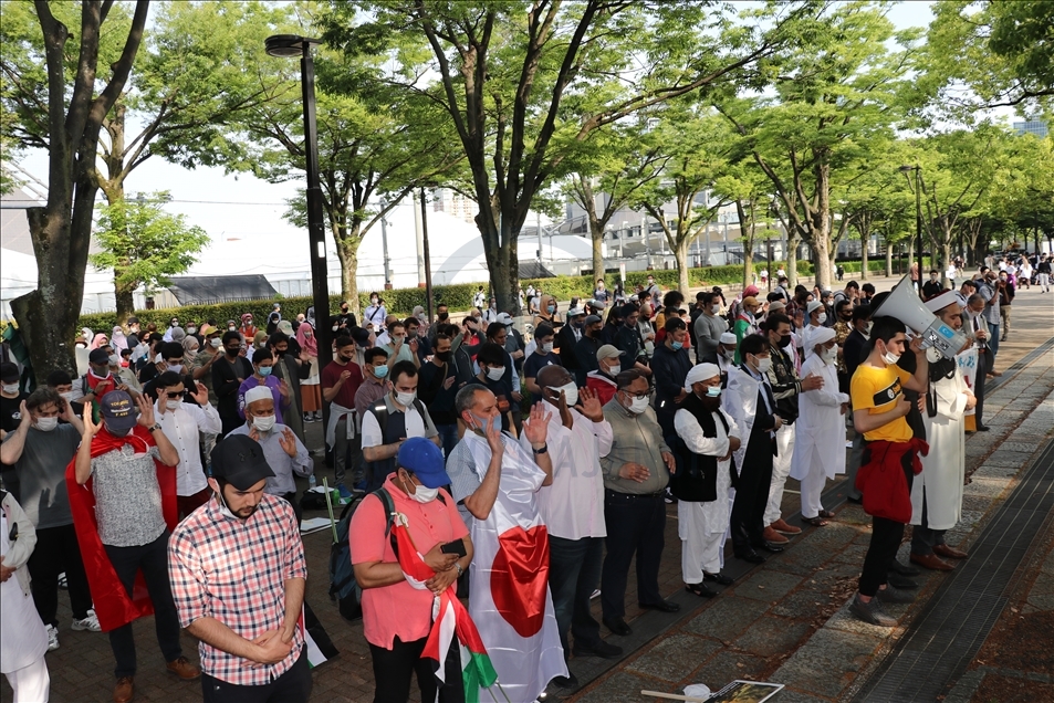 Japonya'da "Filistin Dayanışması ve Kudüs" gösterisi düzenlendi