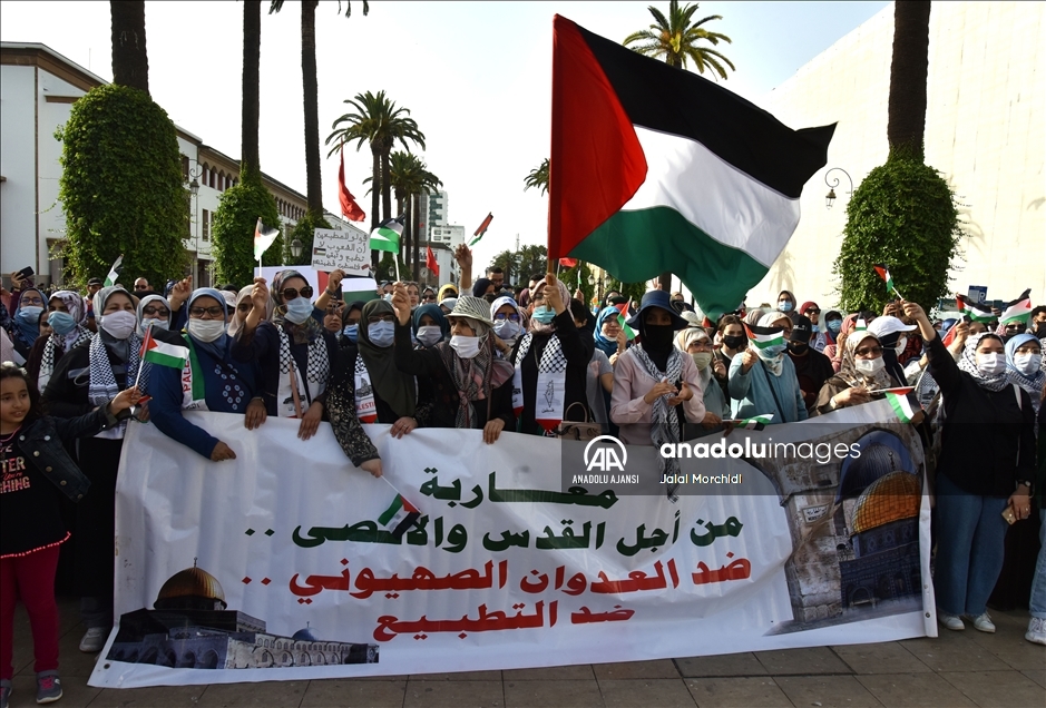 Fas'ta Filistin'e destek gösterisi